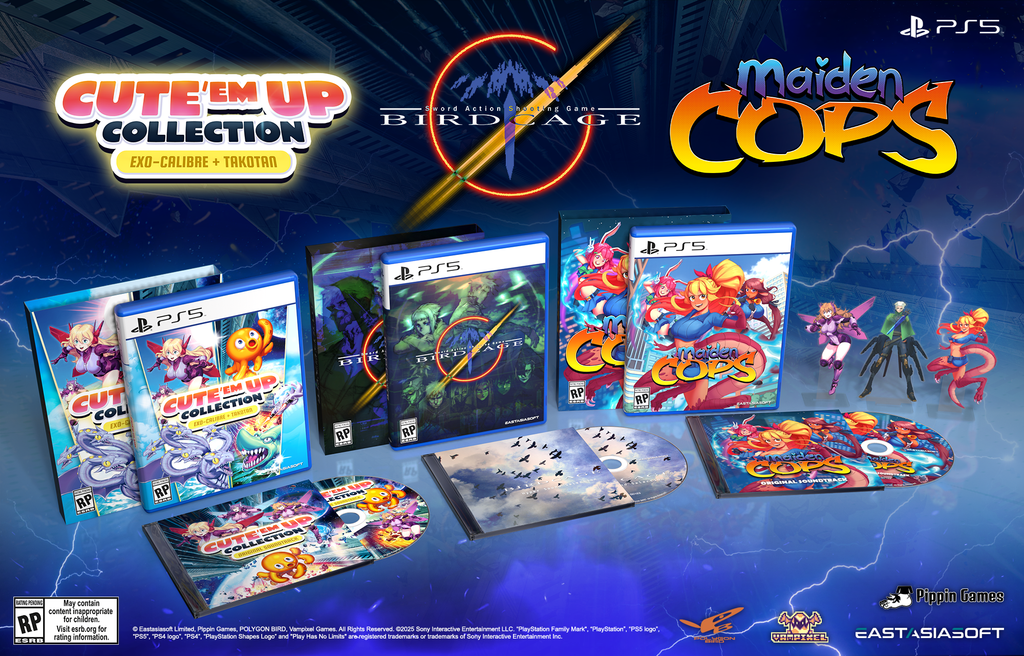 Cute 'em Up Collection + BIRDCAGE + Maiden Cops 3-Game Bundle (PS5 deluxe)